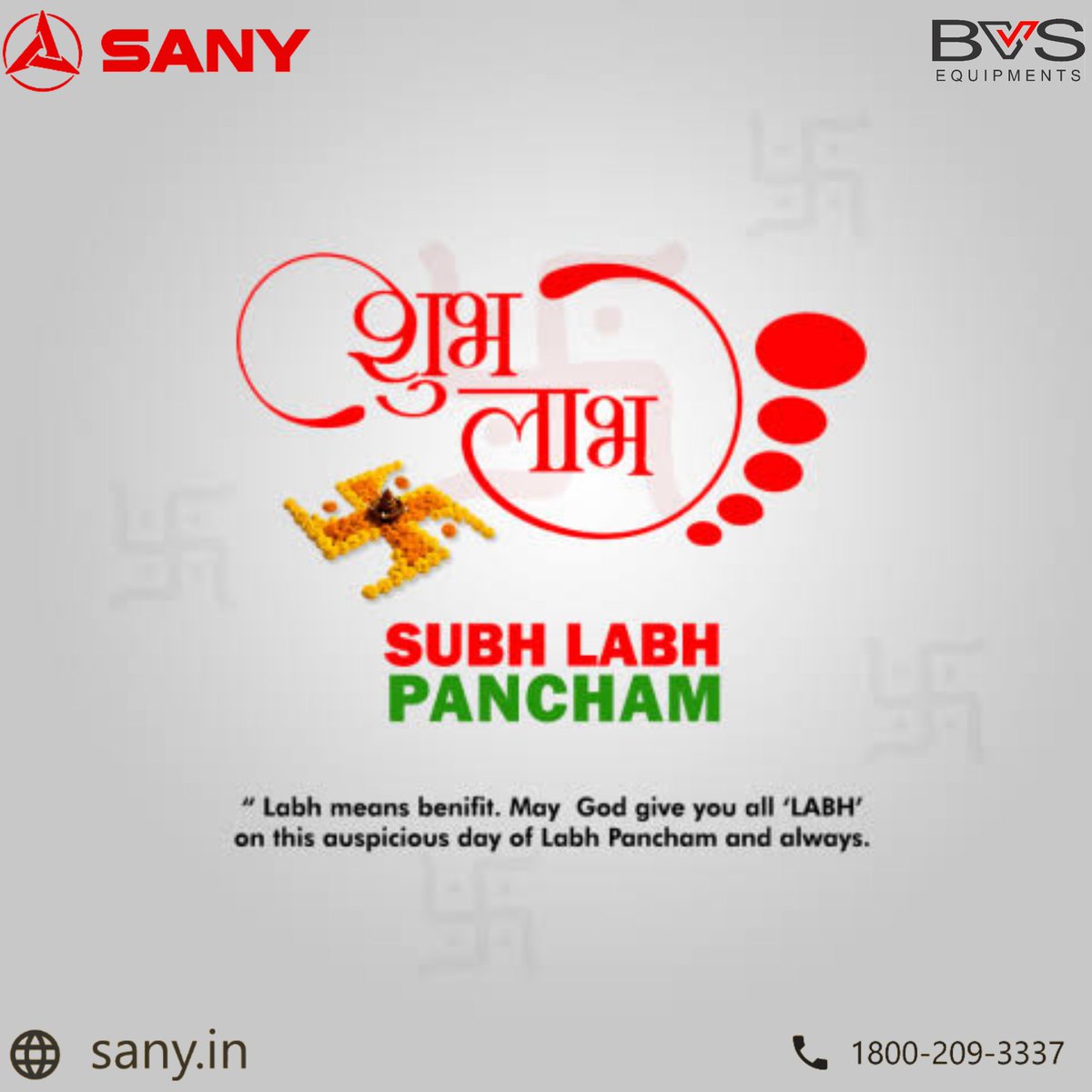 bvs_equipments's tweet photo. Sany &amp; Bvs Equipments wishes you Happy Labh Pacham 

#SanyIndia #SanyExcavator #BVSEquipments #BVS #NorthGujarat #SouthGujarat #vocalforlocal #MakeInIndia #punemanufacturing #LabhPanchami https://t.co/wHBDyeOhwl
