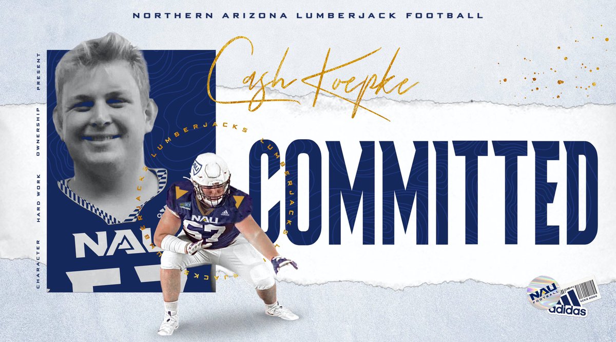 CashKoepke_'s tweet photo. Committed!!!!               @Coach_Connelly @CoachAttea_NAU @CoachChrisBall @NAU_Football #CHOP 🌲🪓 🏈 https://t.co/vkqm9F4VBn