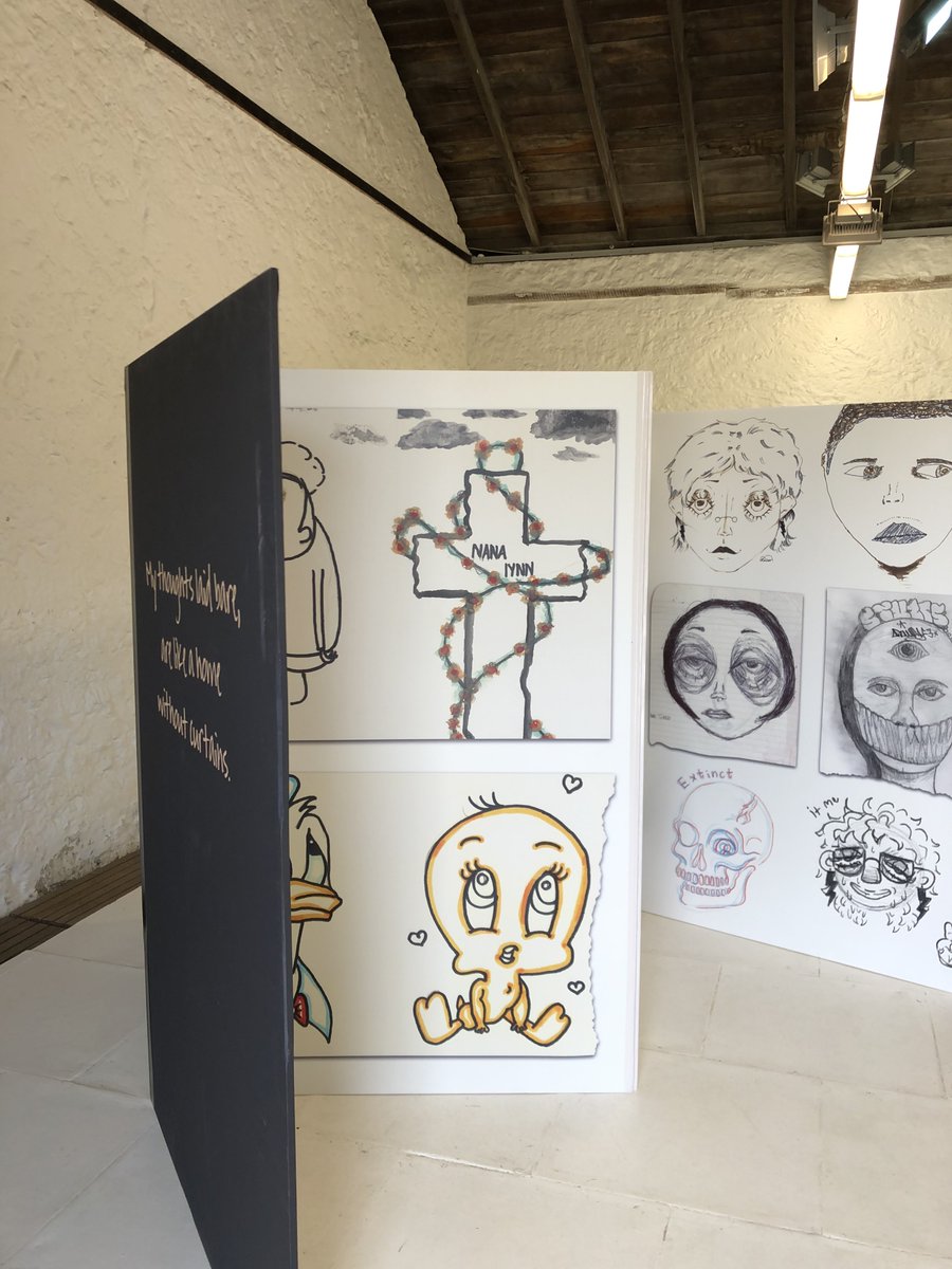 Excitement is building for NOW I OWN opening today! Sneak peek of artworks getting taped, stapled, hung, and strung up for the launch 👀