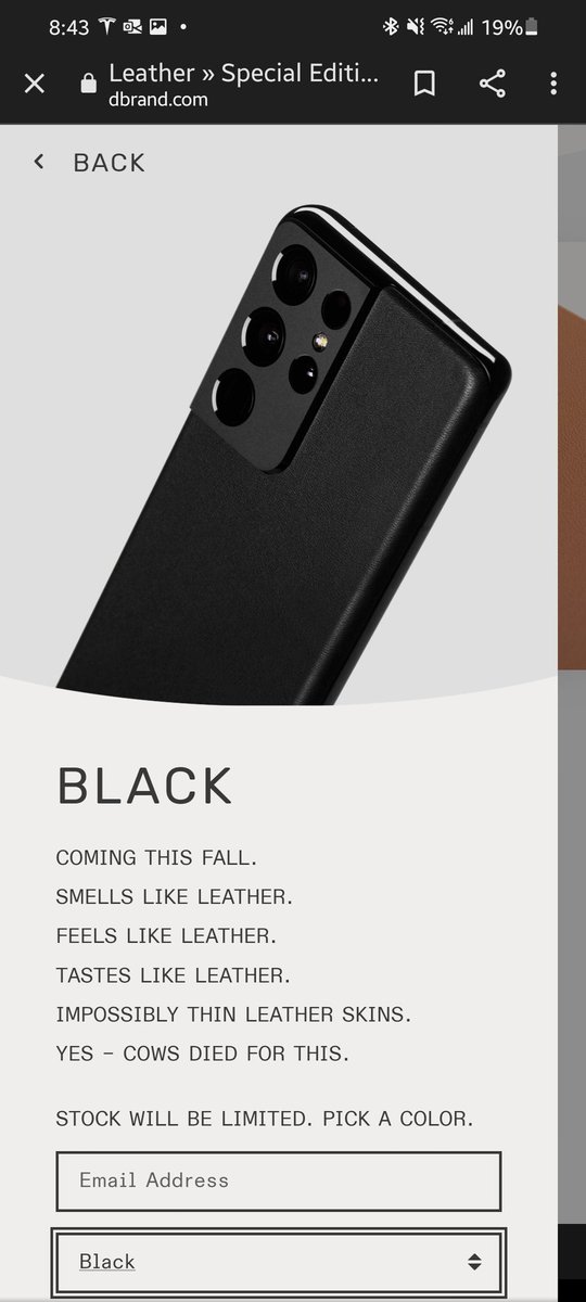 InfamousForti's tweet photo. @dbrand How many more Cows are you needing for your special edition leather skins to get dropped?? https://t.co/W0S8YOoLYP