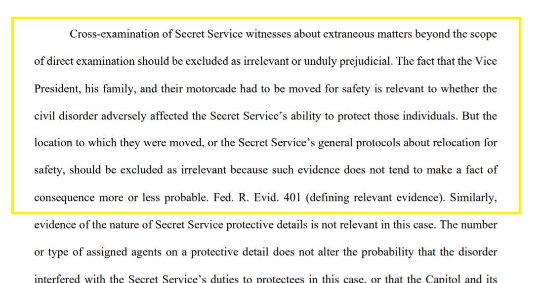 MacFarlaneNews's tweet photo. US Justice Dept asks court to limit cross examination of US Secret Service at a high-level Jan 6 defendant's future trial

Feds want court to limit questions about the location to which Secret Service agents evacuated Mike Pence &amp; his family ==> https://t.co/UiyWGXjp63