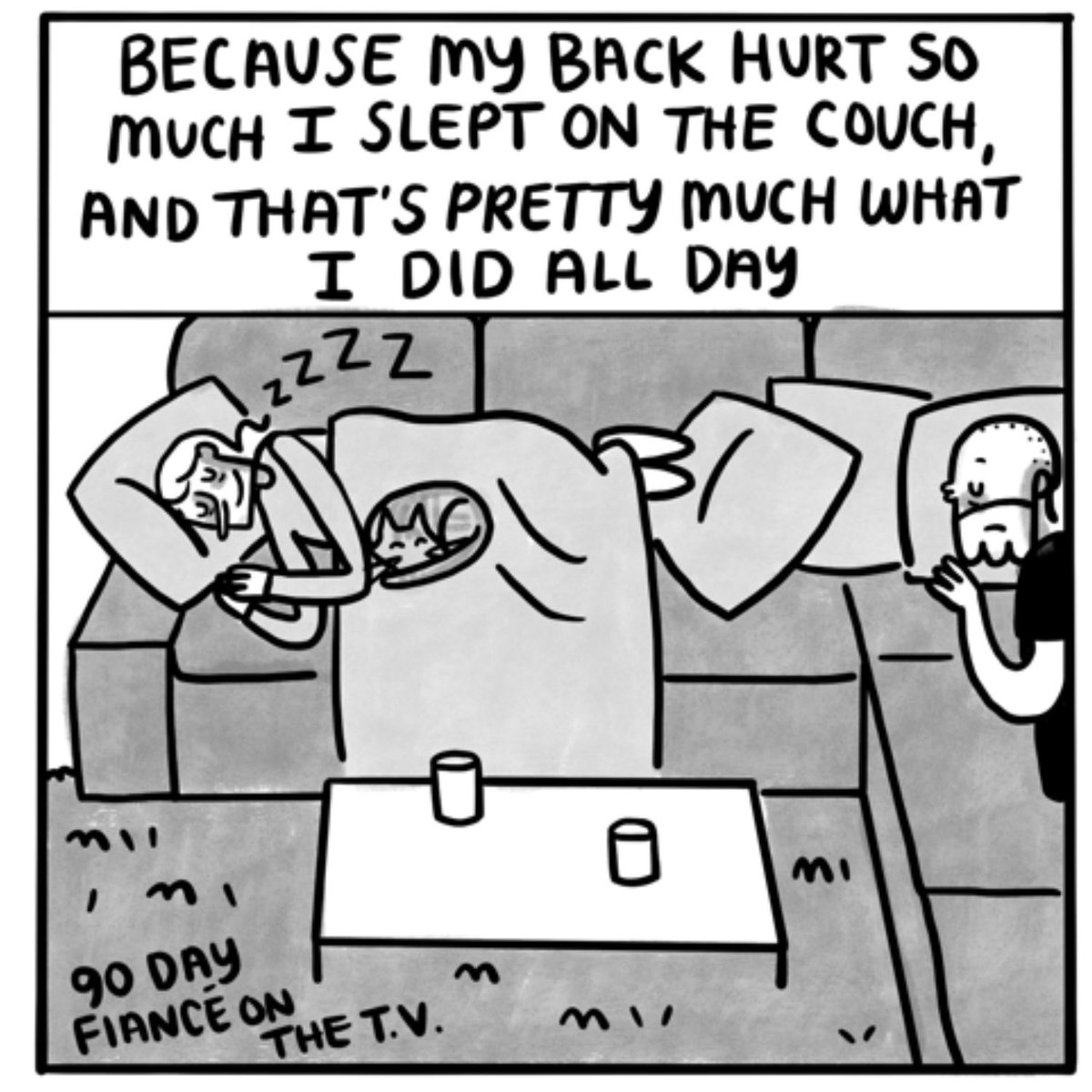 ChainsawCathy's tweet photo. Nov 7
 Back saga drama continues 

Full comic on Patreon!
Link in the bio

#comics #autobiocomics #journalcomic #chicagocomics #patreon #dailycomic #backpain #kittycuddles #couchnap #90dayfiance https://t.co/bsNW6vmjfk