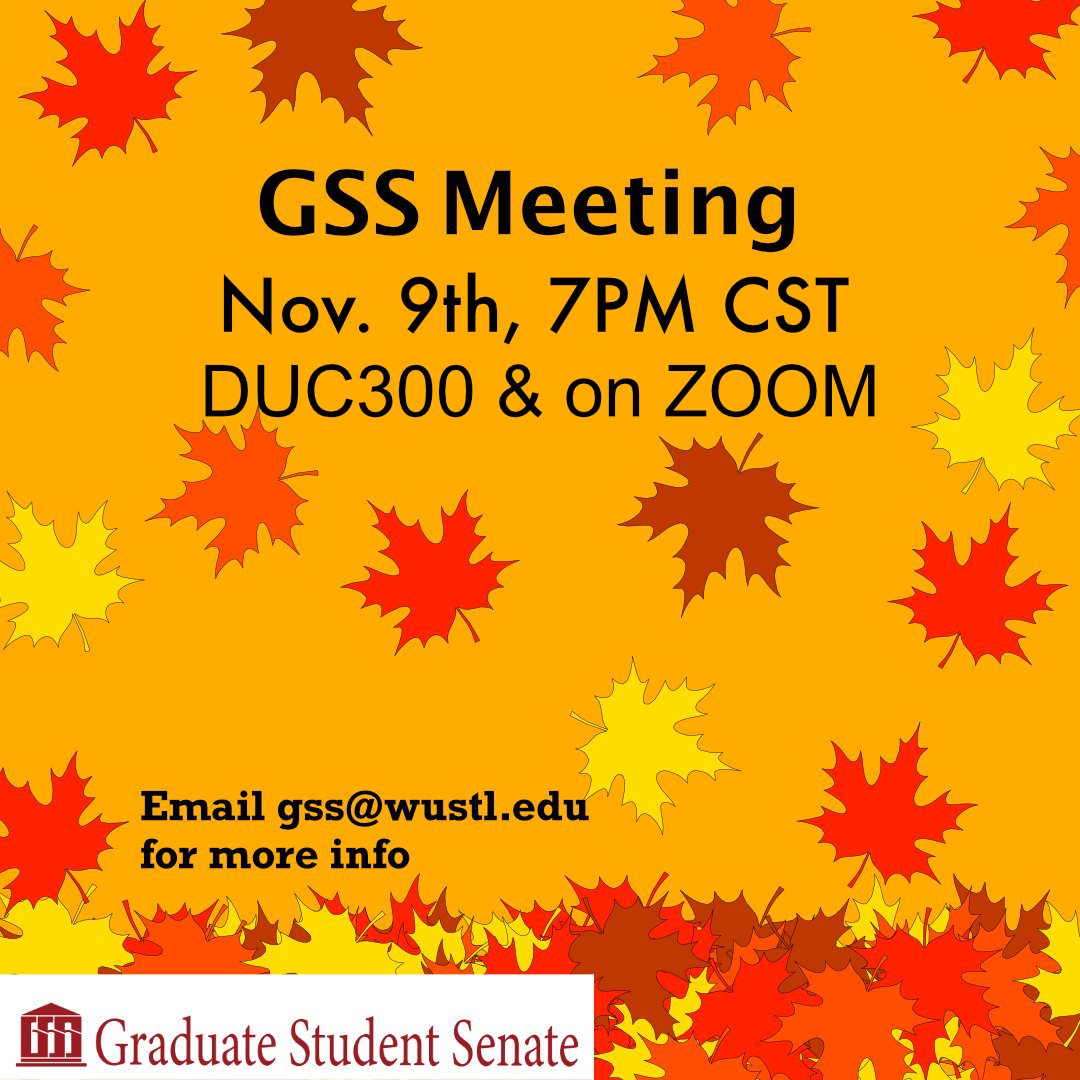 Hey! A friendly reminder that our next GSS meeting is tomorrow night, Nov 9th at 7PM in DUC300 and over Zoom. Email us if you need the link. We hope to see you there!
