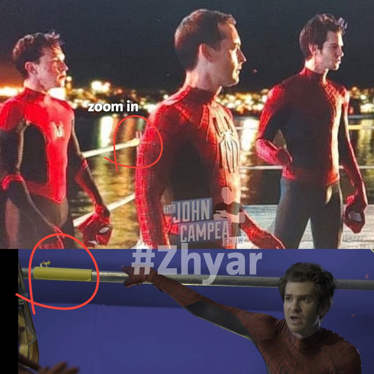 Zhyar_Han's tweet photo. This is ittttt, it has to be real this time. 

#Zhyar_H #SpiderManNoWayHome #spiderman #TomHolland #andrewgarfield #tobeymaguire #leaks #JohnCampea https://t.co/RTMbJ5Dhib