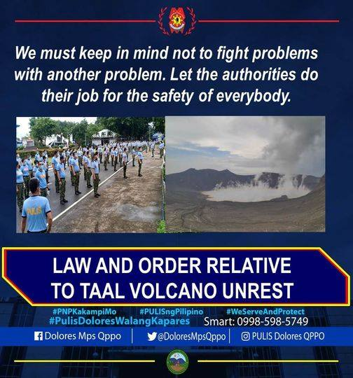 DoloresMpsQPPO's tweet photo. #TaalVolcano
#TaalVolcanoUpdate
#PulisMagiting
#ArangkadaCALABARZON https://t.co/DxTTjewmAq