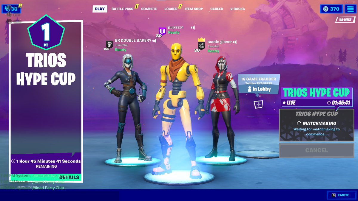 pupsszn's tweet photo. the trio has finally all quit. @Awsolott X @pupsszn X @ramzifn the end of an era, thanks for the memories https://t.co/9vfQoIIr7P