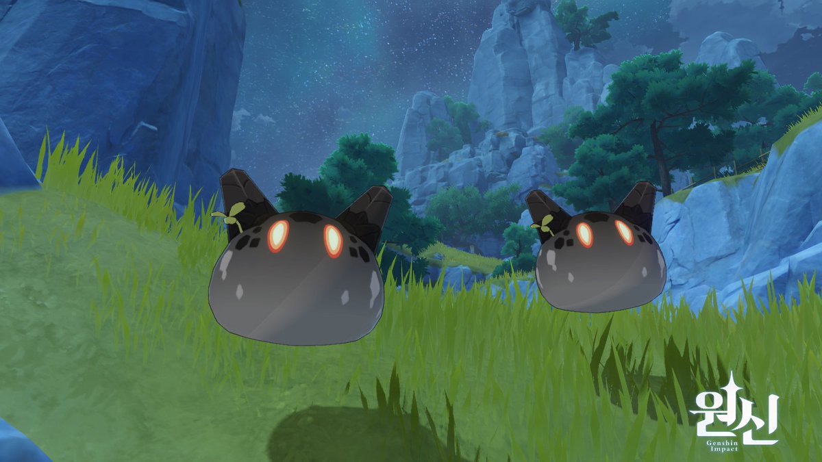 Gune_maniadeok's tweet photo. 애기 바위 슬라임 초 근접사진
 #원신 #原神 #GenshinImpact #slimes #genshinslime #geoslime https://t.co/ase6eM1xPg