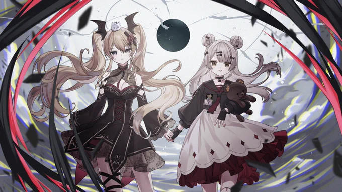 改めまして、魔宮マオ様🌹🐈シオリ様🧵✂️の「深淵」のイラスト担当させて頂きました～～～ぜひぜひきれいでかっこいいお二人の歌声をご堪能ください!
https://t.co/KVztYr0VhM 