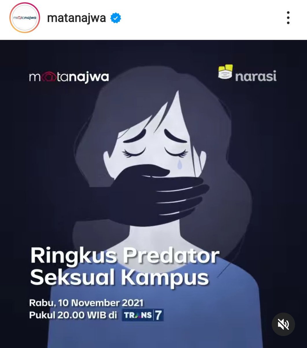 txtanakPKU's tweet photo. Yuk saksikan diskusinya, semoga segera ditemukan kebenaran ๐๐ป
#RingkusPredatorSeksualKampus
#WeStandWithVictim #MataNajwa
@KOMAHI_UR
cr. Instagram https://t.co/5MyDGdiHhf