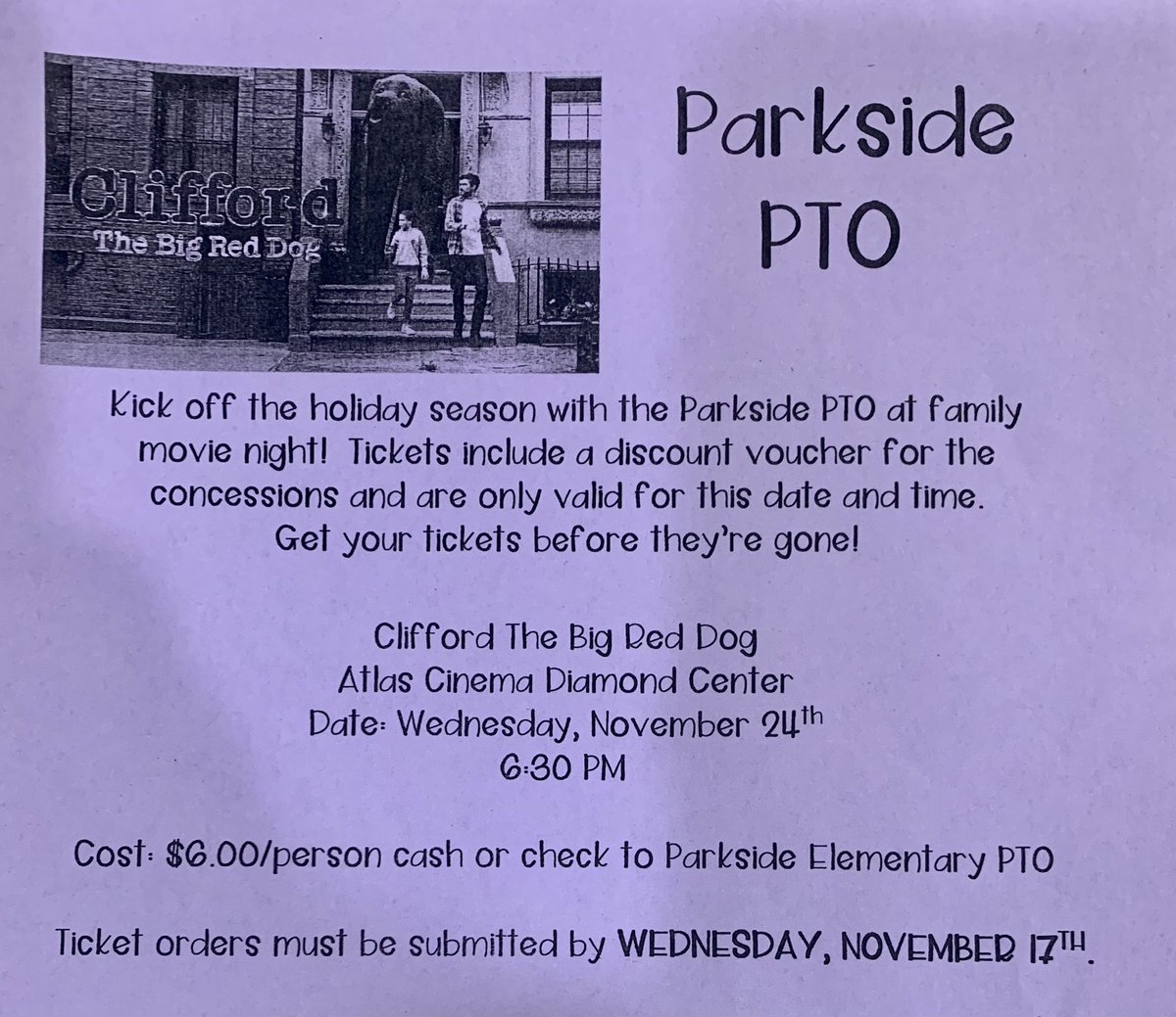 Parkside PTO tweet media