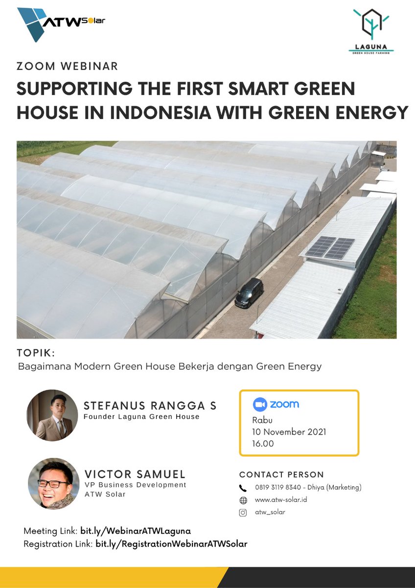 ATWSolar_id's tweet photo. https://t.co/TzXRhzYni4
#infowebinar #freewebinar #greenhouse #GreenEnergy #seminaronline https://t.co/rN5LqdKyDQ