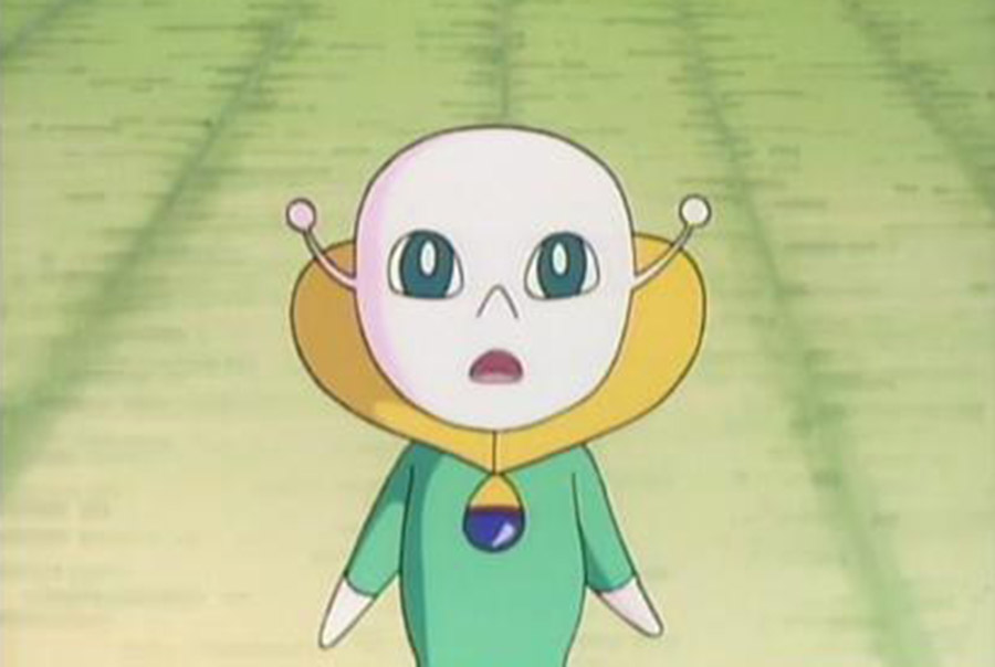 劇ドラのび太の宇宙小戦争より、パピくんの新旧の姿。 左 旧作(1985