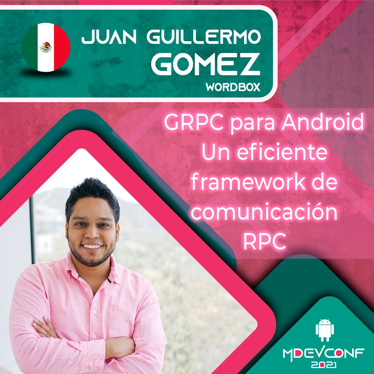 mDevConfBO's tweet photo. Te presentamos a Juan Guillermo Gomez @jggomezt !!
Co-organizador de varios eventos globales y locales, como GDG Cali, startup weekend Colombia y software libre. GDE en Firebase y GCP! No te lo puedes perder! para más info ingresa a 👉https://t.co/EKsVqy1MJr 👈
#mDevConf2021 https://t.co/QNvAAdqTPJ