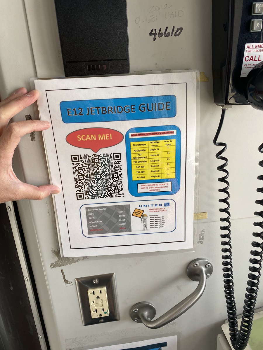 Day 1 marketing our newly redesigned Jetbridge placard and QR code @vjpassa <a href="/ChidomGabby/">Gabby Chidom</a>  #unitedsfo