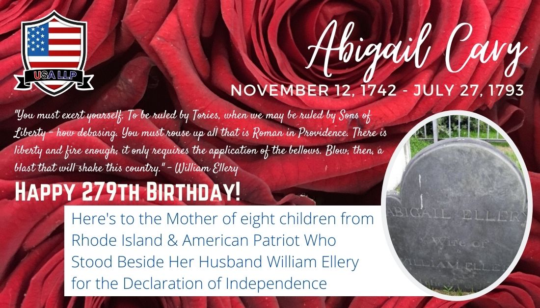 USA_LLP's tweet photo. #HappyBirthday🎂 #AbigailCary #RhodeIsland #Mother #Hero #ExertYourself https://t.co/6Ep47HJN3W