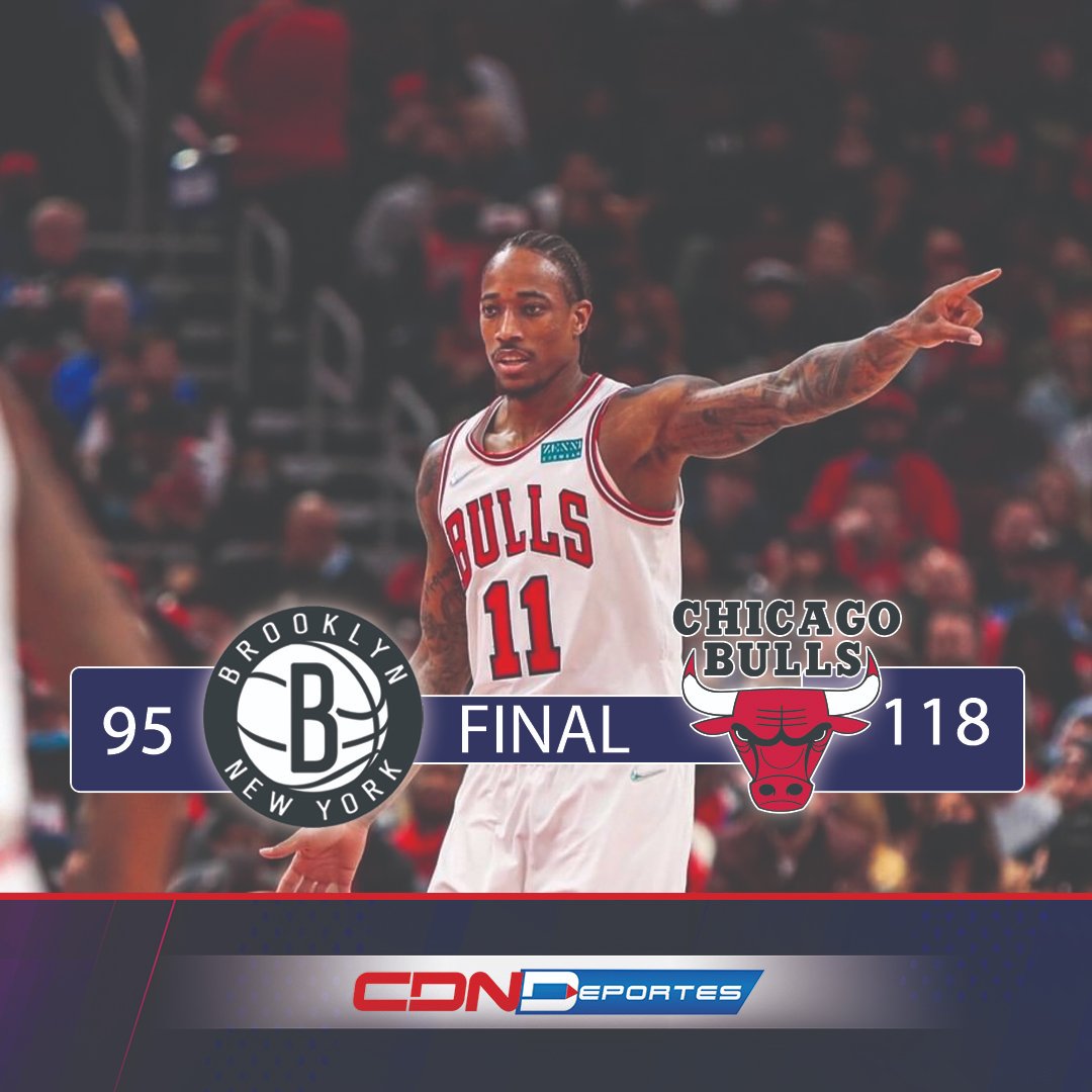 CDNDeportesRD's tweet photo. ¡Final! Los Bulls de Chicago vencen 118 por 95 a los Brooklyn Nets

#NBAxCDNDeportes #CDNDeportes #NBA75 #NetsvsBulls https://t.co/q4P3tGtpqL