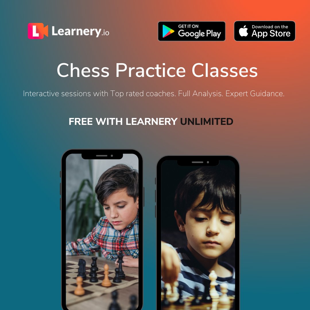 IoLearnery's tweet photo. Introducing Chess practice sessions in Learnery Unlimited. Play Simuls, Arena tournaments with Top rated coaches from Learnery Chess Academy. One subscription unlimited skills. https://t.co/9z83BHf12Y #onlinechess #chessclasses #learneryio https://t.co/skgGA9sLna