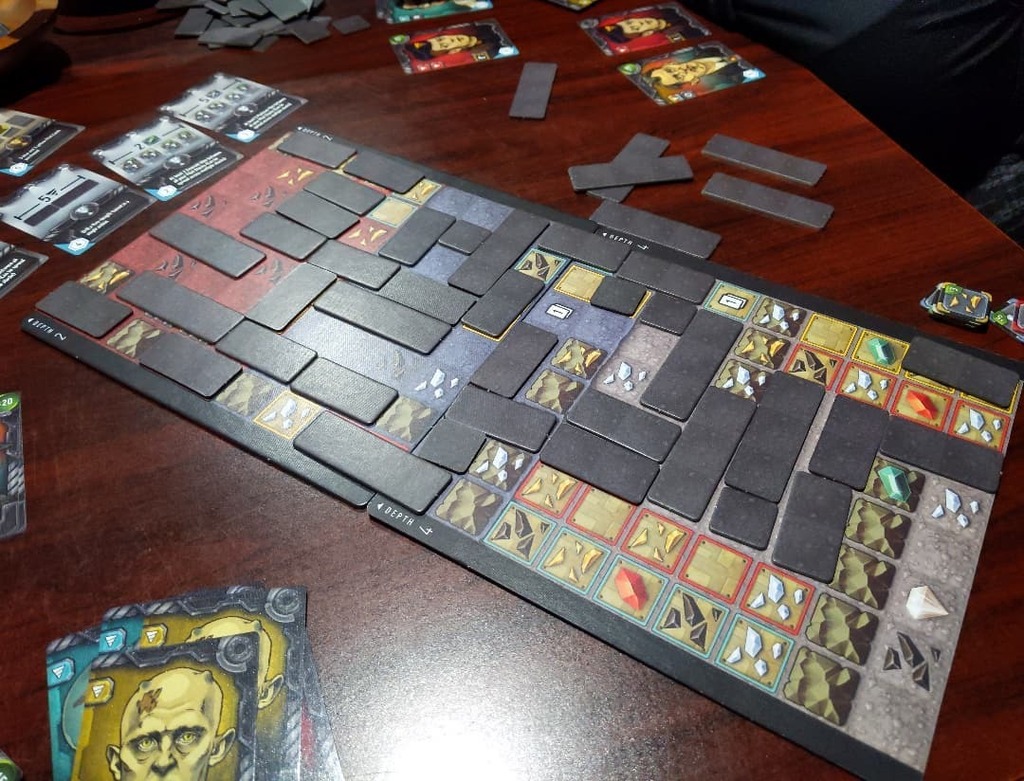 TabletopBellhop's tweet photo. Our final board at the end of a two player game of Super Motherload.
#SuperMotherload #Boardgame #TwoPlayer #DateNightGame #Boardgaming #deckbuilder https://t.co/WDxyf1WMF6 https://t.co/MWNBmuA3kX