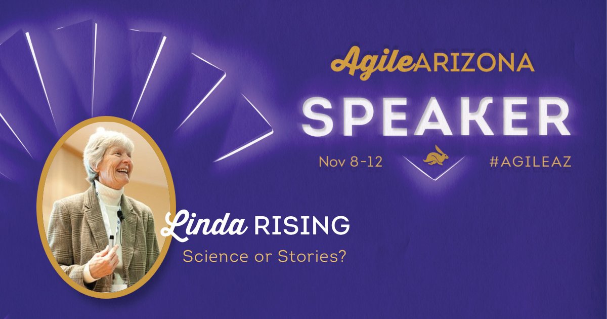 This week, <a href="/RisingLinda/">Linda Rising</a> speaks at Agile Arizona 2021!

💡 Topic: Science or Stories?
✨ Info: bit.ly/aazinfo

#futureofwork #AgileArizona