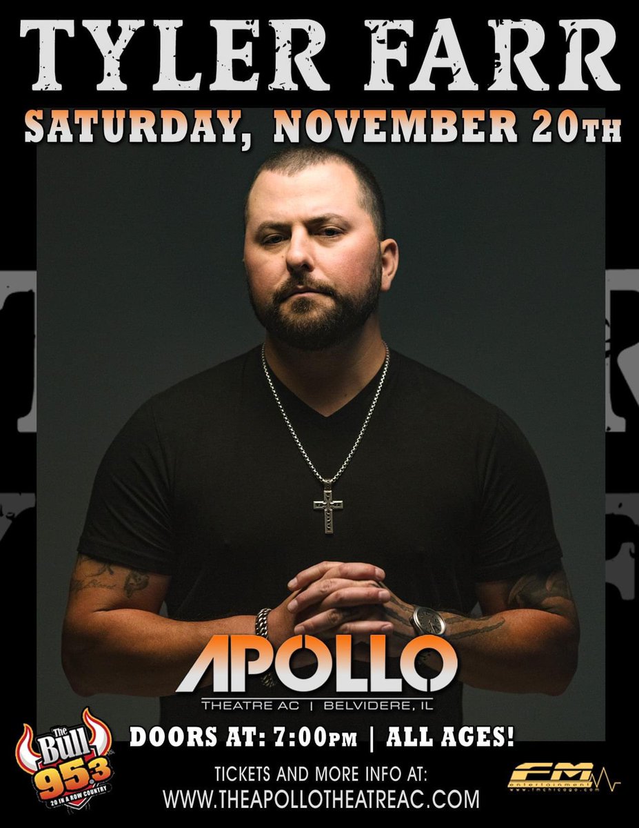 <a href="/theBULL953/">95.3 The BULL</a> Presents

 <a href="/tylerfarr/">Tyler Farr</a> with Special Guest

Saturday, November 20th!