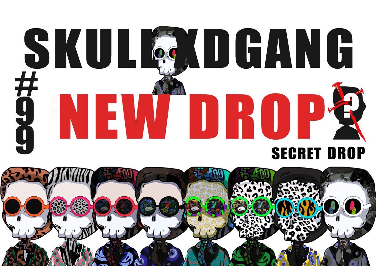 Machirokung2's tweet photo. SKULL XD GVNG!
 No. 91-100/100 (gen 1)
Arrived at number100 when 100
and will ask for the end of the project
I have to move on. Available at Opensea 🏝
Skull Gangs are waiting for you
Let's be the xd gang family
Thank you guys.
https://t.co/djiRFLbwxR
#NFTCommunity #NFTs #NFT https://t.co/tQTbzDWCxY