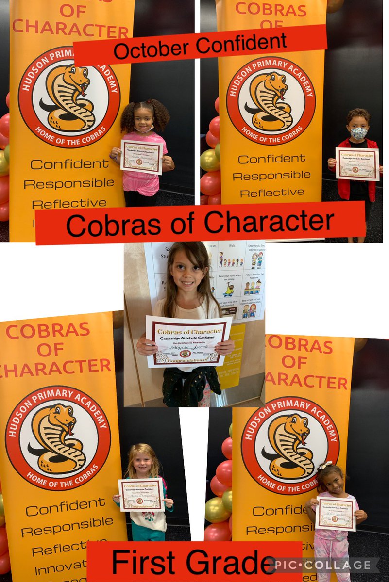 HudsonPrimary's tweet photo. Cobras of Character October Confident Student of the Month Congratulations! https://t.co/skNdh32nOb