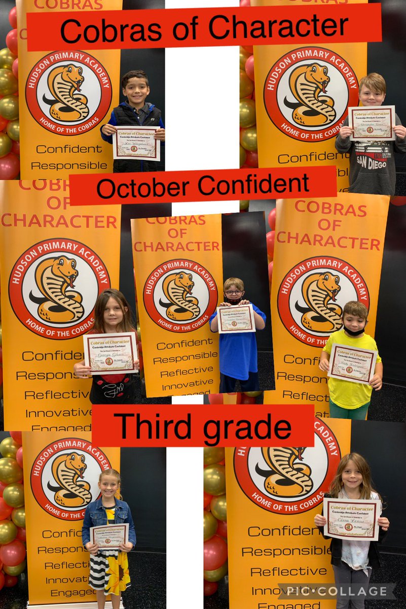 HudsonPrimary's tweet photo. Cobras of Character October Confident Student of the Month Congratulations! https://t.co/skNdh32nOb