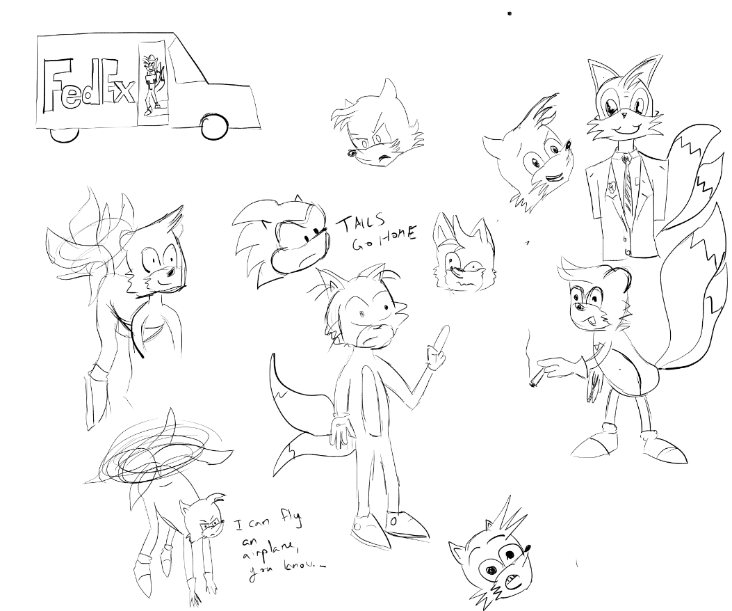 epicmegapix's tweet photo. A bunch of stupid Tails sketches from varying degrees of memory #tails #sonic #sketches https://t.co/OUuyJNETq3
