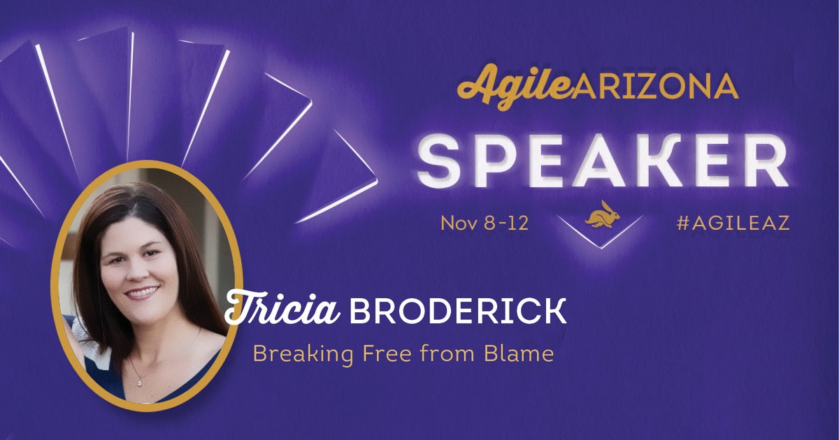 This week, <a href="/t_broderick/">Tricia Broderick</a> speaks at Agile Arizona 2021!

💡 Topic: Breaking Free from Blame
✨ Info: bit.ly/aazinfo

#leadership #AgileArizona