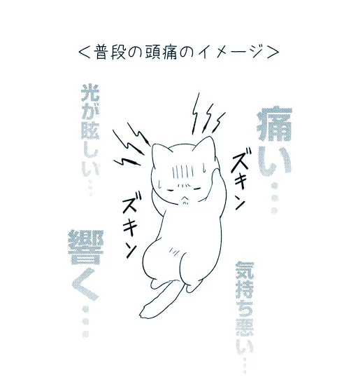 頭痛と気圧頭痛のイメージ(個人的な感想) 