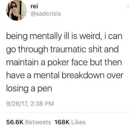 Celestialwater3's tweet photo. #bpd #actuallyborderline #BorderlinePersonalityDisorder #mentalillness https://t.co/v2qT0JG1zr