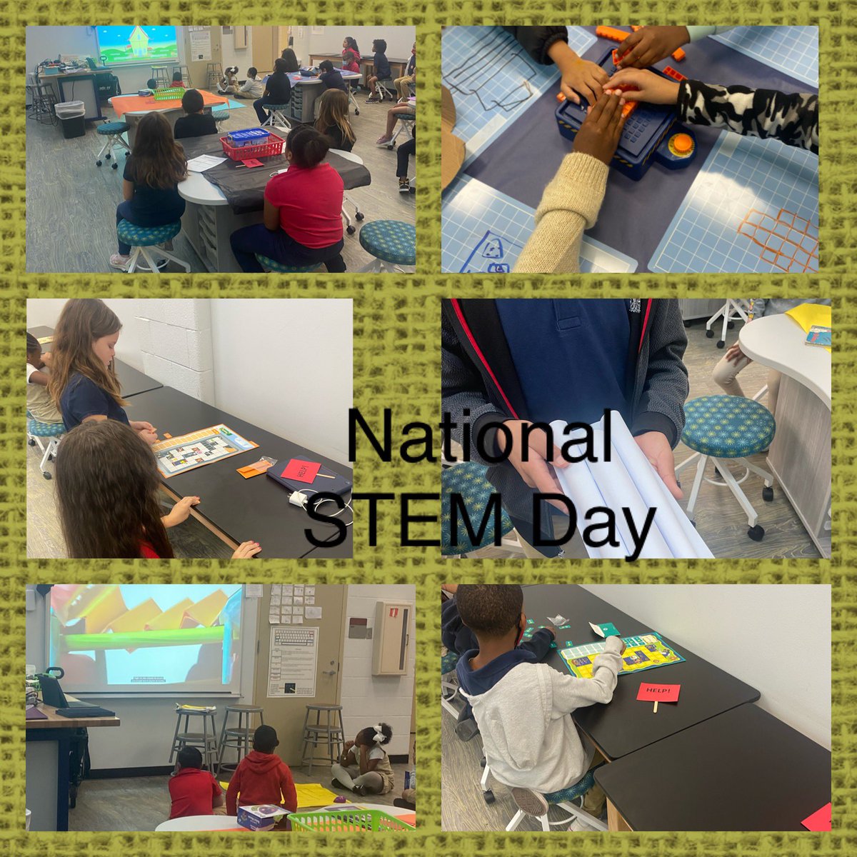 SMSDElementary's tweet photo. Stafford Elementary celebrated National STEM Day! The students programmed EV3 robots, coded mice, played a coding game, built paper structures, buildings, cars and bridges all while using the Engineering Design Process in STEM Lab. #NationalSTEMDay #STEMatSMSD #IamSTEM@SMSD #SMSD https://t.co/9YwCygo0tP