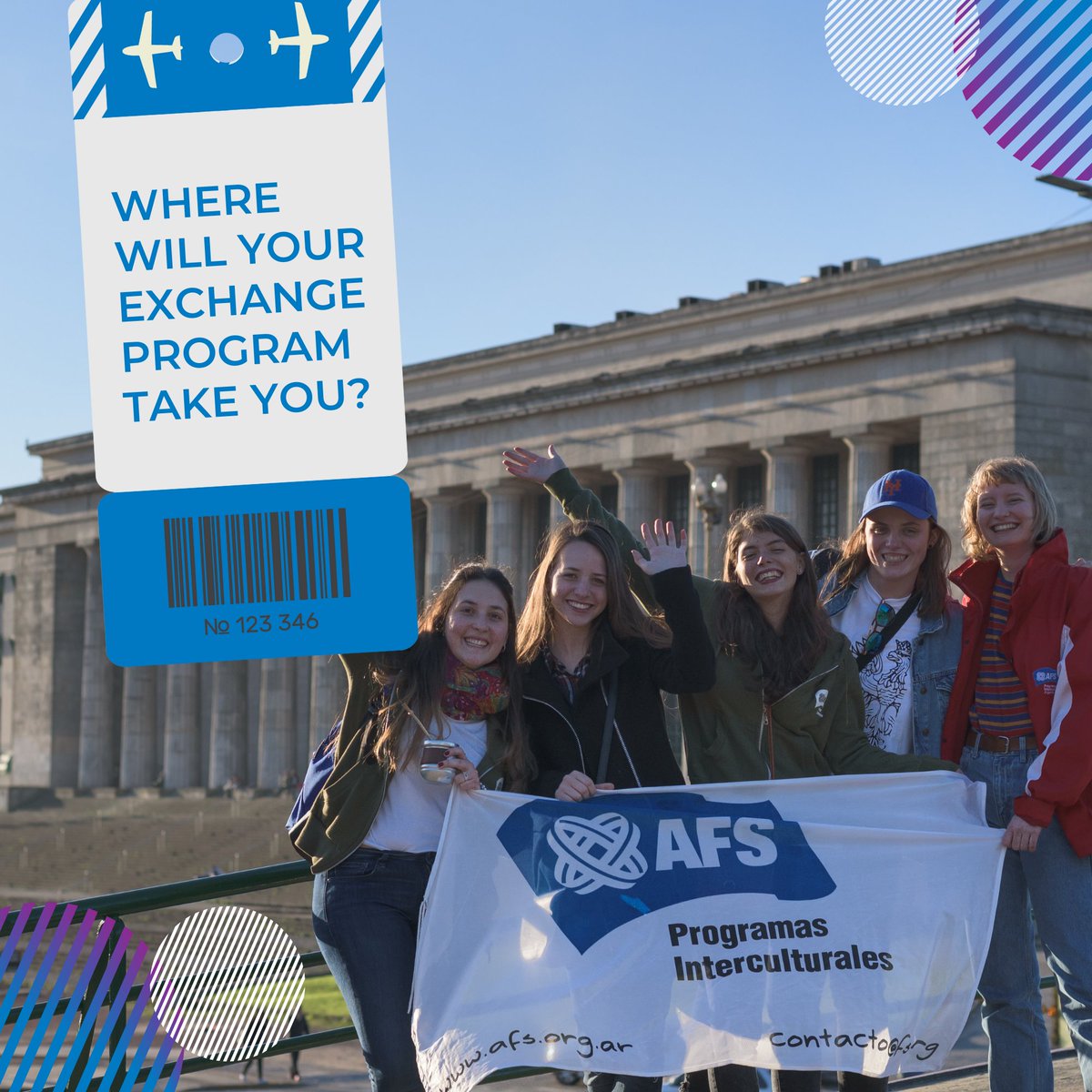 IndiaAFS's tweet photo. Let the world surprise you! With AFS, you can choose from over 60 countries for intercultural exchange and travel to a destination unimaginably spectacular. Make a home away from home with AFS.
Visit https://t.co/DtcUPjlqAO
#AFSIndia #AFSPrograms #AFSExchanges #StudyAbroad https://t.co/URhLSScg4l