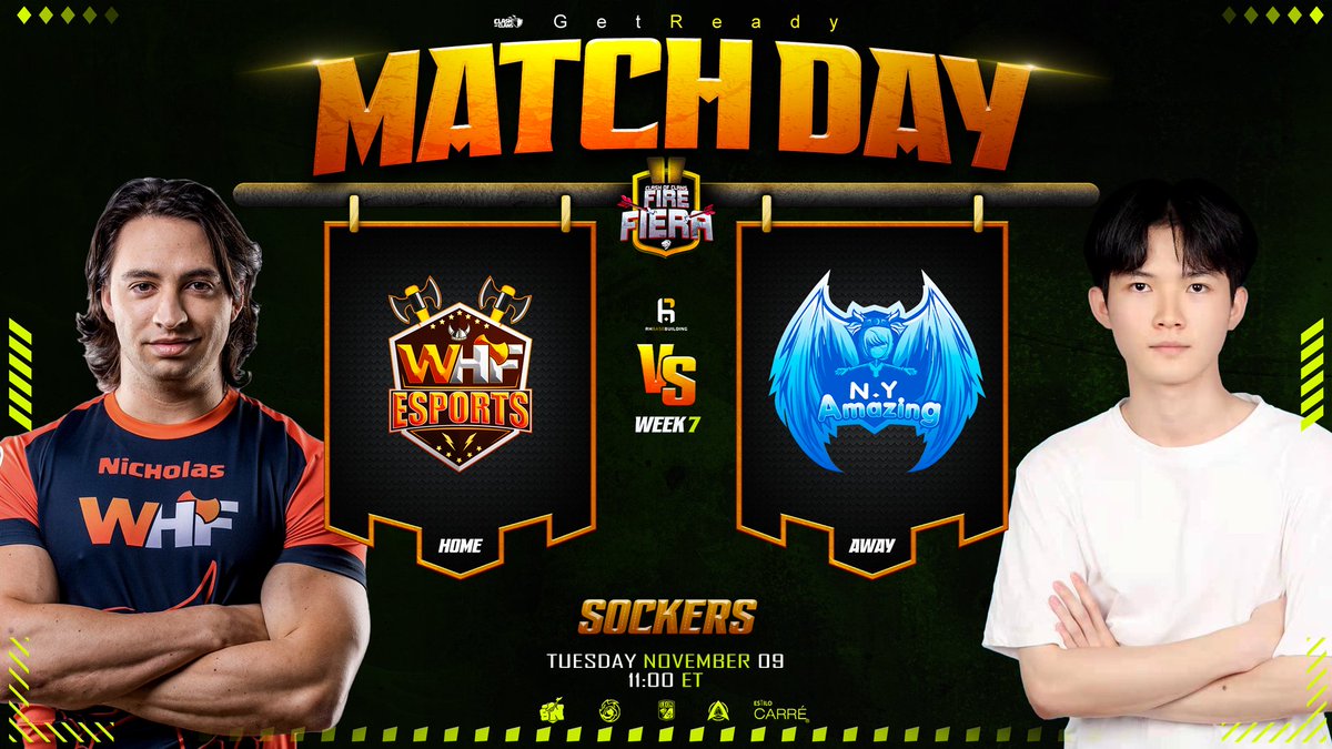 Hoy martes en TWITCH
@FireFiera🔥🔥🔥
Semana 7. La última! 
Se la juegan 😱😱😱

📺twitch.tv/sockerssu

17:00 CET⏰11:00 EST
<a href="/WHFEsports/">WHF eSports</a> 🆚 <a href="/NYAmazing22/">N.Y Amazing</a>
18:00 CET ⏰ 12:00 EST
<a href="/GhostClubof/">Ghost Club 👻</a> 🆚 <a href="/Townhall_legend/">SHASHA🇰🇷</a>
🦄☔🍭

🗣️🎙Caster <a href="/Sockers_/">Sockers SU</a>