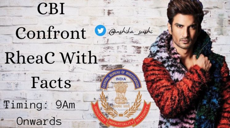 SandyDutta11's tweet photo. 🔱Morning Trend Activity🔱 

▪︎Juice glass mystry
▪︎Is there any party organised in 13th night mystry
▪︎8 harddisk stolen ystry
▪︎House key mystry
▪︎ PM report mystry
▪︎Link between Disha's murder

Tagline👇
CBI Confront RheaC With Facts https://t.co/ulFN1428pl