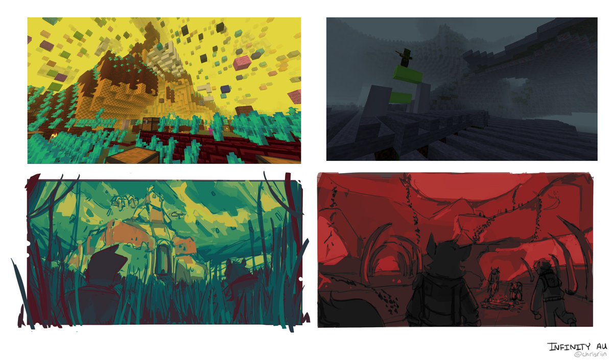 more infinity AU stuff! inspiration vs. artwork-
(took the screenies while exploring some snapshot dimensions)