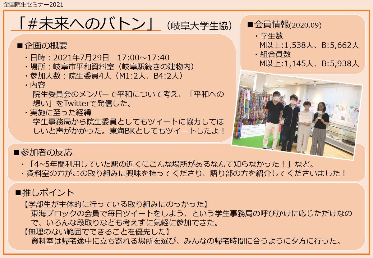 全国大学生協連院生委員会 Univcoop Zinsei Twitter