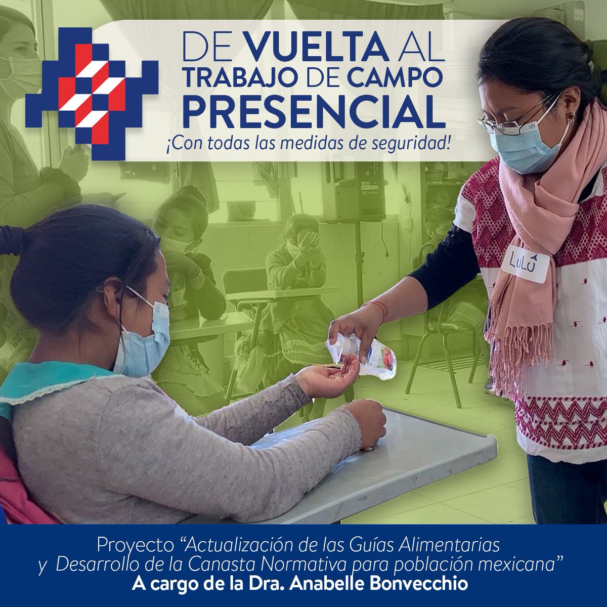 1CINyS's tweet photo. ¡En el @1CINyS @inspmx estamos de vuelta al trabajo de campo presencial! 
Siguiendo todas las medidas de sana distancia e higiene ante la pandemia #COVID19 estamos trabajando en  la validación de las Guías Alimentarias y Desarrollo de la Canasta Normativa para población mexicana. https://t.co/dBs4z5cBFp