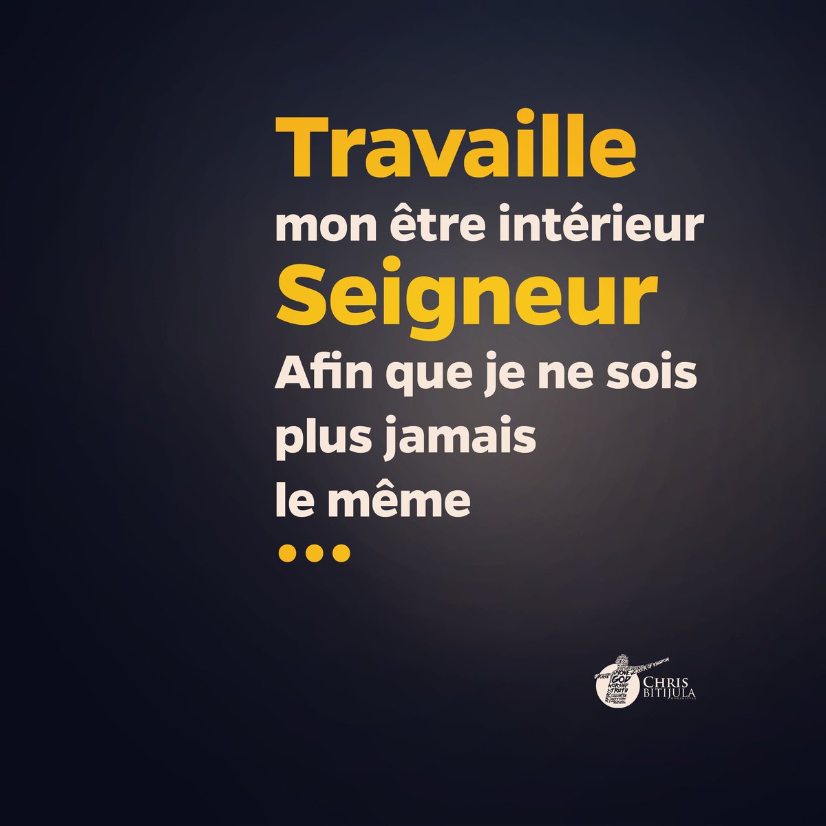 chrisbitijula's tweet photo. TRAVAILLE SEIGNEUR...
Telle est ma prière pour ce mois de Novembre 🙏🏾

Novembre béni à tous!

#Novembre #Cbw #ChrisBitijula https://t.co/WL0jkOQXqA