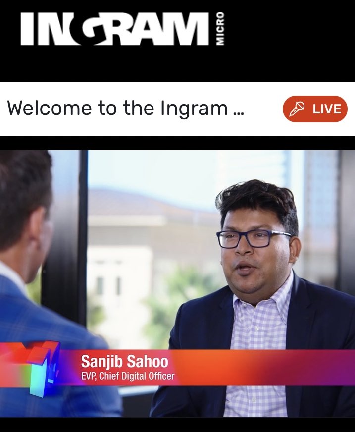 IngramMicroUSA's tweet photo. “The opportunity with data and digital technologies and what we can do with them in this industry is huge.” @SahooSanj @IngramMicroInc 

#DigitalJourney #ONEIngram #ImagineNext https://t.co/AzhtIzCHhI