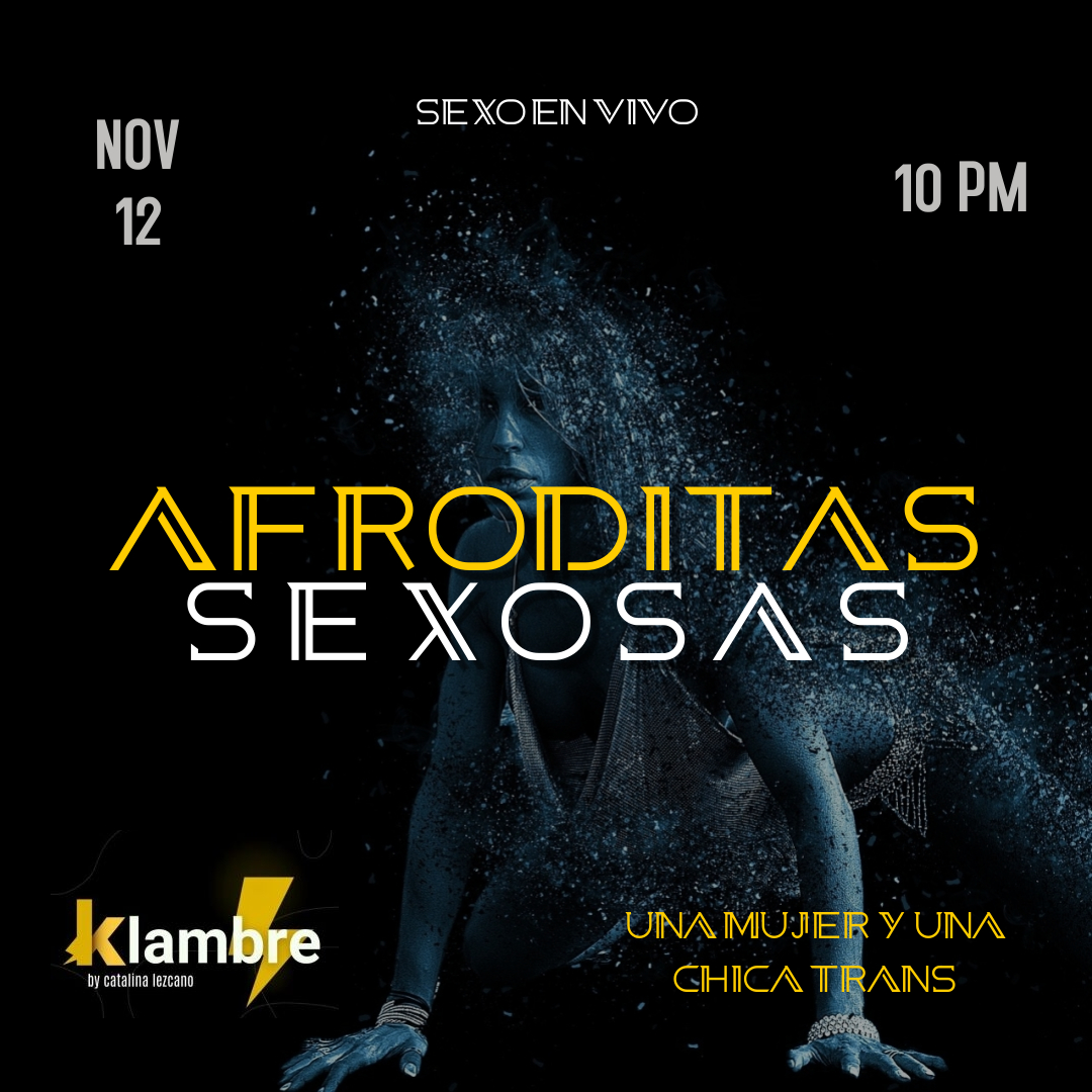 DIOSAS APASIONADAS Este Viernes 12 NOV. Disfruta de los placeres carnales en compañía de nuestras AFRODITAS SEXOSAS (Una Mujer y Una Chica Trans), Cover Parejas y Singles 40mil, Consumo mínimo 10mil, MUJERES GRATIS, Lugar: @ZeusTurcoGay, Cl 57a # 46-47. Info 3012433350
