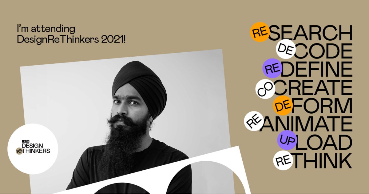 HouseOfSingh's tweet photo. I’m excited to attend the @RGD virtual DesignReThinkers Conference! 
I’m looking forward to learning about new practices and trends in the design industry, gaining inspiration and connecting with other creative professionals worldwide. #rgdDT #design #creative #houseofsingh https://t.co/XscQKa7Mv0