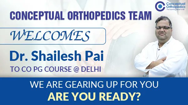 Conceptual Orthopedics Team Welcomes Dr. Shailesh Pai for CO PG COURSE @ Delhi

The Trauma Team is gearing up for Day 1 @ CO PG COURSE DELHI 

Are You Ready...?

#ConceptualOrthopedics #PGCourse #Class #Orthopedics #Residents #OrthoResidents #Ortho