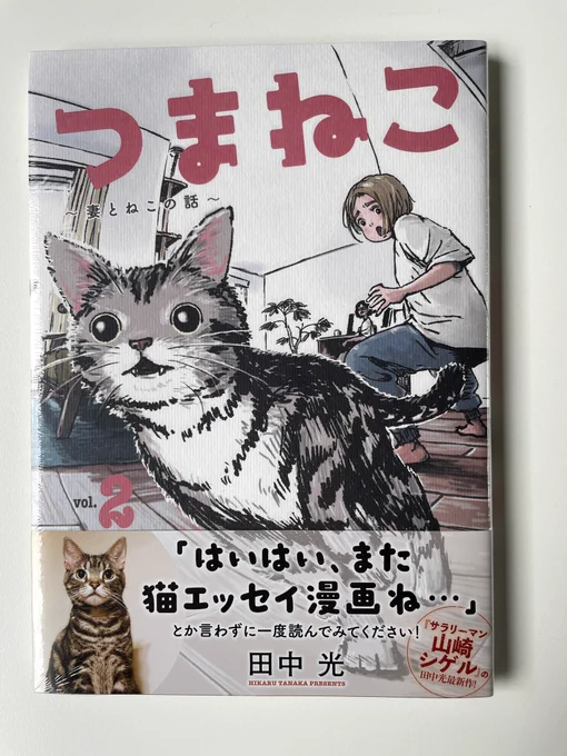 「つまねこ②」田中光・著をおくっていただいた。確かに妻と猫の表紙である。愛猫にも読ませようと思います。 