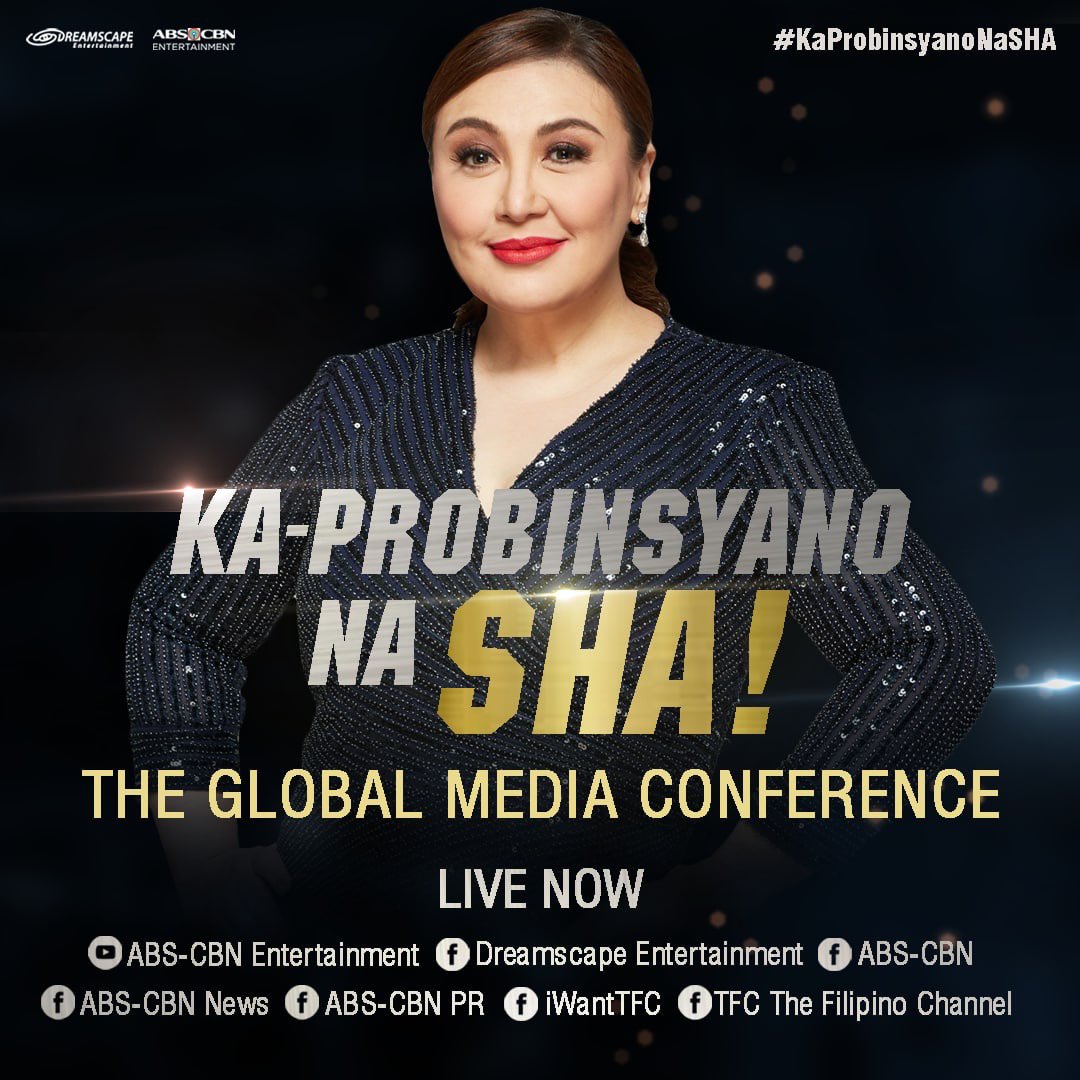 SharonCunetaNet's tweet photo. Andito na si Mega! Ka Probinsyano na Sha! Welcome to FPJ's Ang Probinsyano family, Ms. Sharon Cuneta! ✨

Watch the Global Media Conference LIVE on these accounts! #KaProbinsyanoNaSha https://t.co/ZYJc7lvMDI