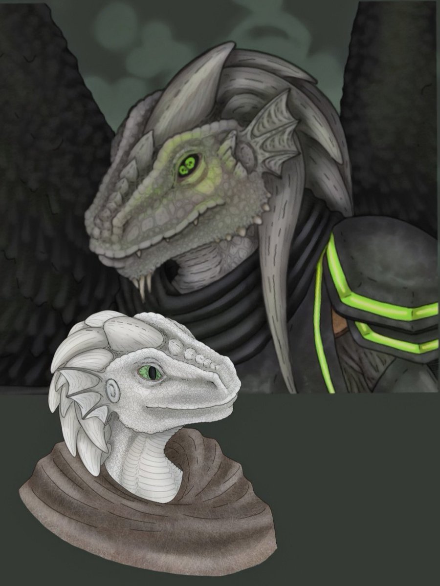 PhibianAunt's tweet photo. Wanted to try drawing a #child #dragonborn so here's another picture of Nadar. Dad in the background of the second picture for comparison.
#DnD #DnDcharacter #dndart #DNDRP #dnd5e #dnddads #dragon #characterdesign #character #OC #lizard #scale #art #artwork #digitalart https://t.co/I0dogBV34C