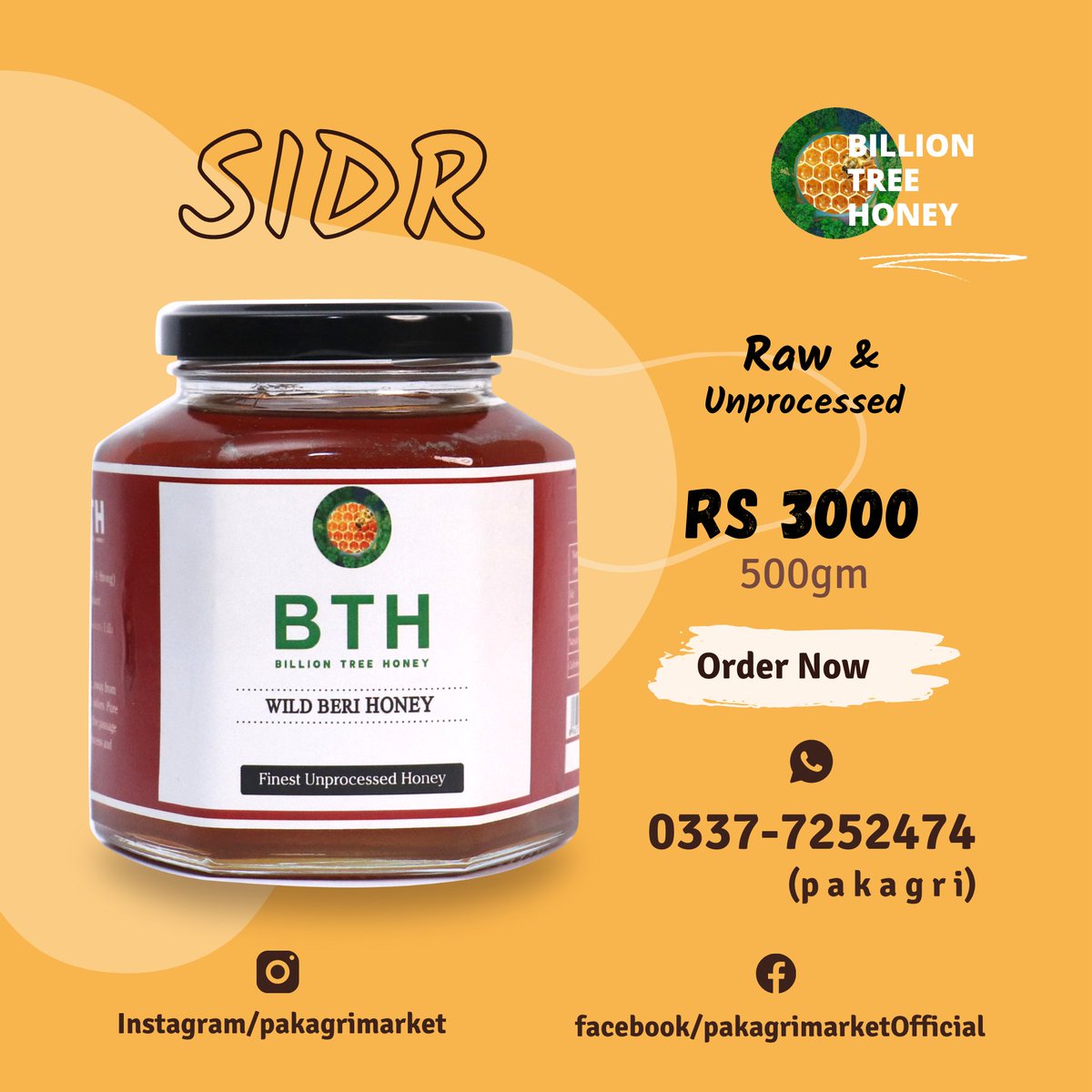 pakagrimarket's tweet photo. Billion Tree Honey

Free Delivery across Flag of Pakistan
Raw Unprocessed Sidr PKR 3000(500gm)
Raw Unprocessed Robinia PKR 2500 (500gm)

Call:
0337-7252474(pakagri)

WhatsApp 
https://t.co/FvJcCQqbTY

Facebook| https://t.co/zMwdlfn9dy
Instagram| https://t.co/tfB7e8au47 https://t.co/oJLbx8H24c