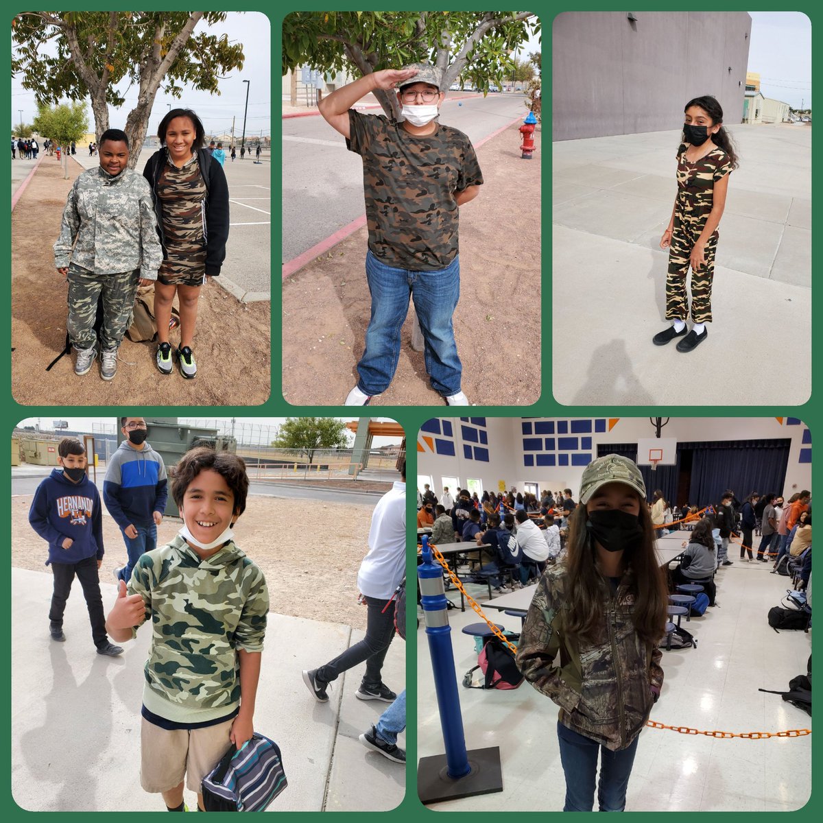 RNava_DVHS's tweet photo. Cavs in camouflage honoring all our service men and women. Cav Nation thanks you for your service!#TeamSISD #CavPride #MilitaryWeek @DVilla_HMS
@Hernando_MS https://t.co/co3RPXgU8F