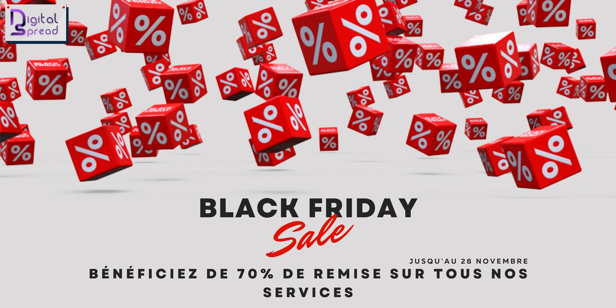 DigitalSpread1's tweet photo. Black Friday is Coming 🎉🎉🎉
Bénéficiez de 70% de Remise sur tous nos Services 🤩🤩
👉 https://t.co/BdocfYmXwa https://t.co/Sm4grmd1Df