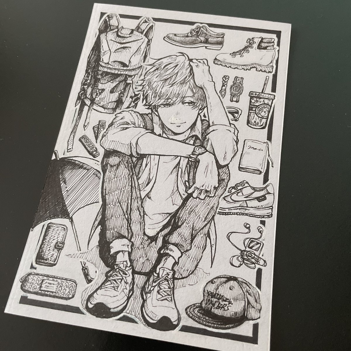 高校んときの絵でてきた やってることあんま変わってないよ 